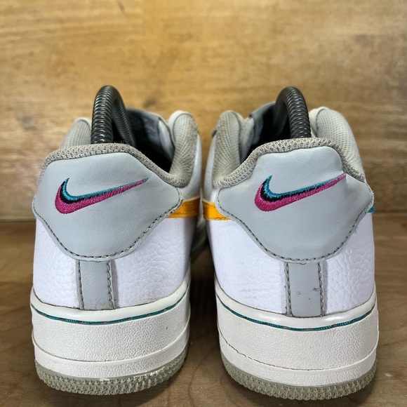 Nike NBA x Air Force 1 '07 LV8 75th Anniversary Fiesta Womens Sz 8.5 (7Y) Shoes - Picture 5 of 10